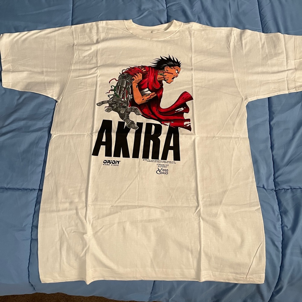 Vintage Akira Tetsuo, Orion Home Video Movie, White T-Shirt New XL, Anime, Manga